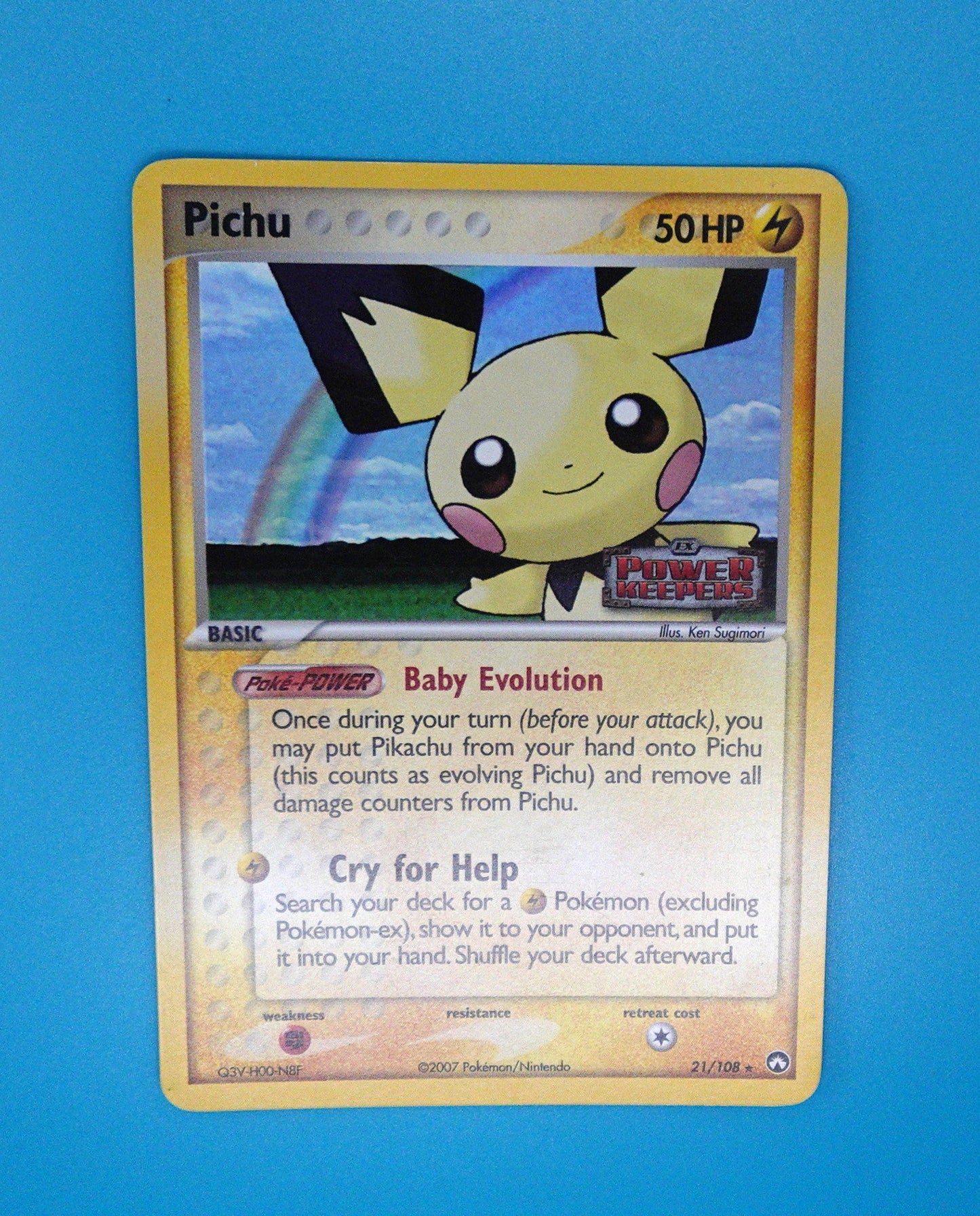 Pichu - Power Keepers (PK) Stamped (Reverse Holo)