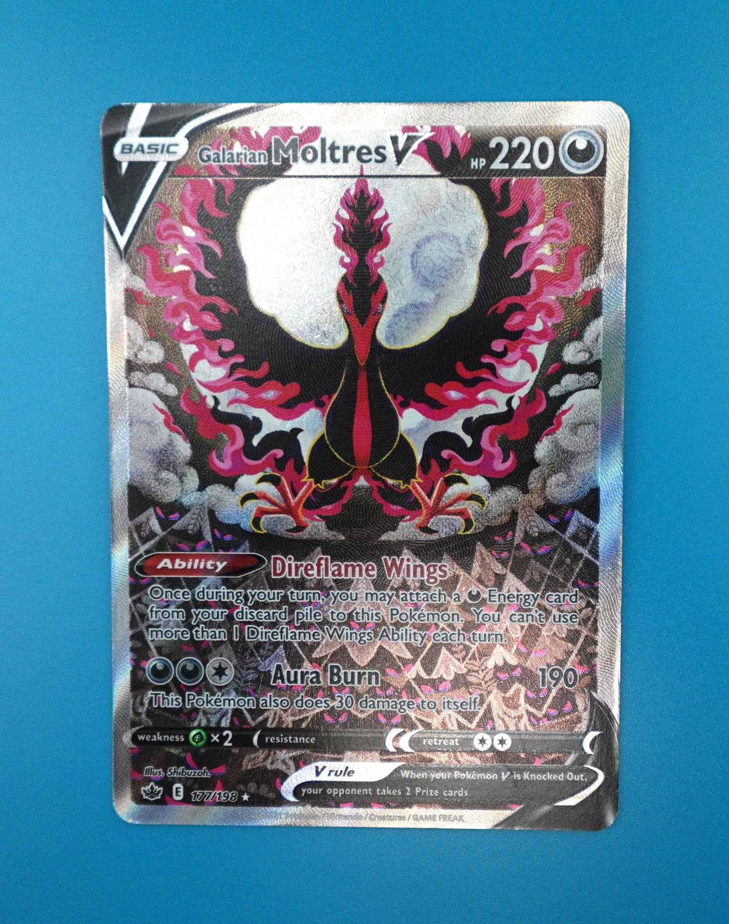 Galarian Moltres V (Alternate Full Art) - SWSH06: Chilling Reign (SWSH06)